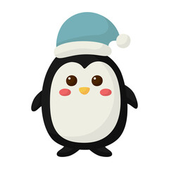 Christmas penguin icon.