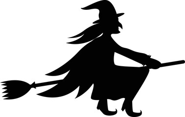 silhouette of a witch
