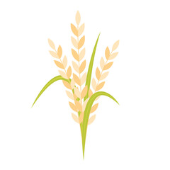 Rice symbol. Wheat symbol vector. wallpaper. logo design. Paddy vector.