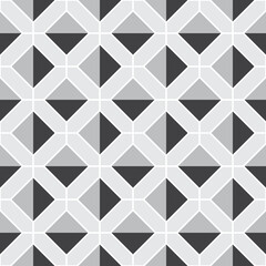 Seamless abstract background pattern. Square shape and cross. Light and dark gray. Texture design for vector illustration.