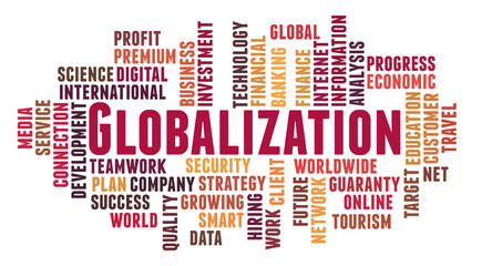 Obraz premium Globalization word cloud concept