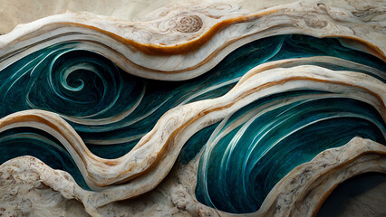 Ocean marble swirls agate ripples texture