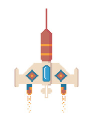 space ship eight bit style