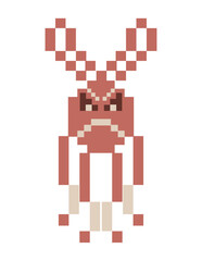 Obraz premium monster eight bit style
