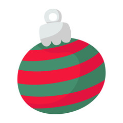 Christmas ball icon.