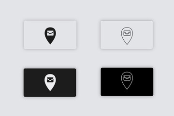 Messages location icon isolated 