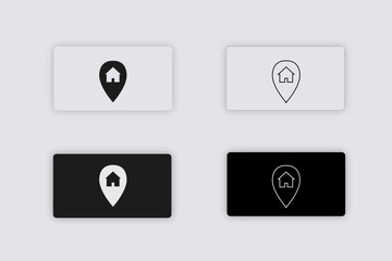 Home location icon isolated