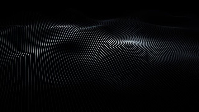 Glow lines pattern wave slow motion looping background.