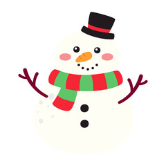 Snow man icon.