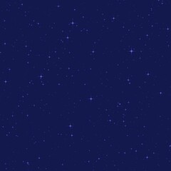 Decorative starry night texture, with glare streaks, starry night, deep cold blue