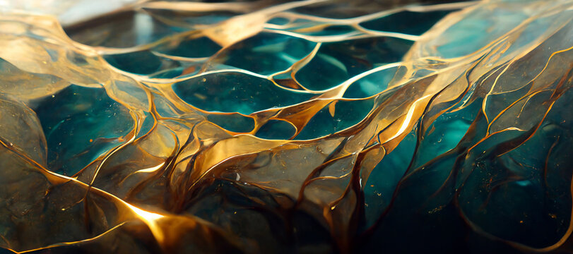 Epoxy resin. Abstract background. Reflection of light Digital Art Illustration Painting Hyper Realistic