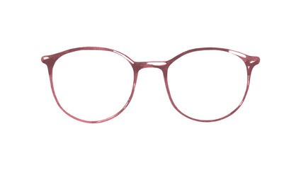 Hand-painted Watercolor red glasses illustration Watercolor hipster accessories set, isolated on white background. Hipster clothes, accessories, cute drawing clipart elements cutout.	
