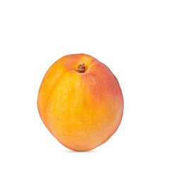 Sliced apricots on white background