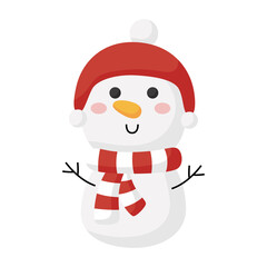 Snow man icon.