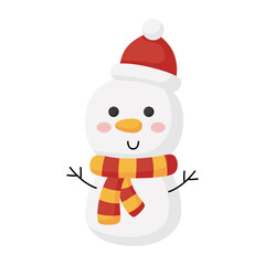 Snow man icon.
