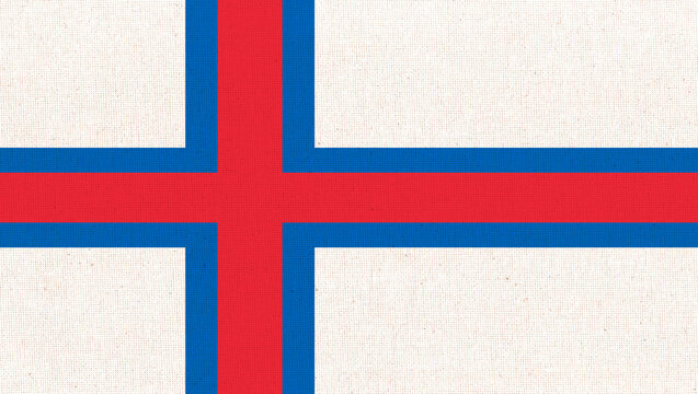 Flag of Faroe Islands. National flag of Faroe Islands. territory of Denmark