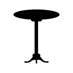House decor round table icon | Black Vector illustration |