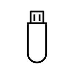 flash drive icon isolated on white background.