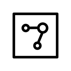 Connection line and circle icons. Trendy stroke signs for website, apps and UI