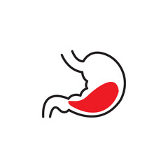 stomach icon logo vector design template