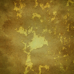 Dark brown and yellow wall texture or background with patches