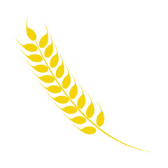 Flat golden wheat icon