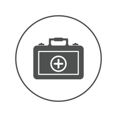 Medical healthcare medicine bag icon | Circle version icon |