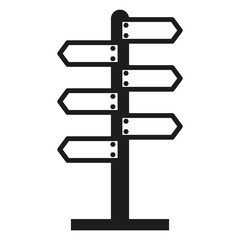 Signboard pointer, choice signpost. pole pointers. Travel destination concept. Vector illustration. Stock image. 