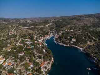 Aerial view of seaside in Croatia