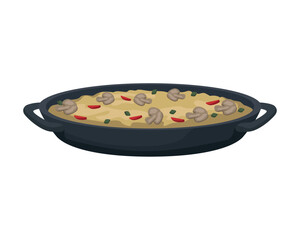 italian food with mushrooms