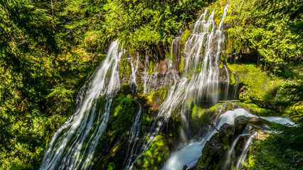 Fototapeta na wymiar Panther Creek Falls in the Wind River Valley in Skamania County, Washington