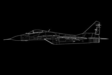 Avión de combate moderno mig-29