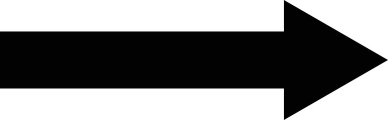 Long Black Arrow, Pointer for Indicating Direction.