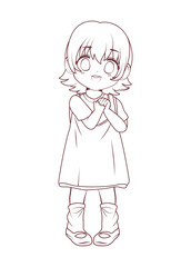 cute girl anime style