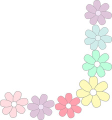 colorful flowers border