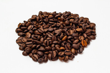 coffee beans, coffee, White background, coffee at white background, coffee beans at white background, brown, white