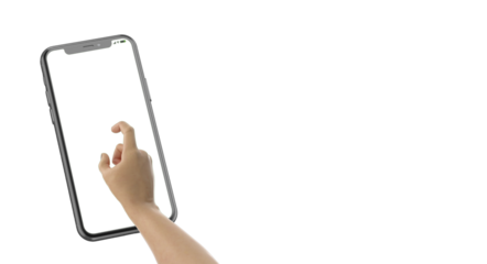 Interactuando con teléfono inteligente