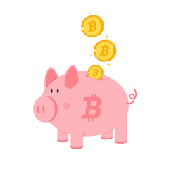 Piggy bank to store cryptocurrencies and invest.