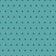 Simple geometric background with triangle, colored green emerald seamless pattern