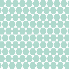 Geometric triangular background, white mint seamless pattern vector illustration