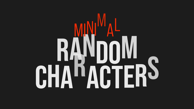 Minimal Random Character Title