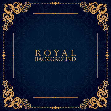 royal background square label