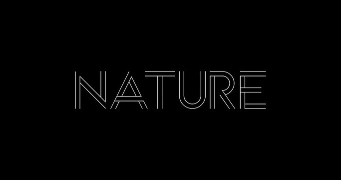 Nature text animation. Alpha channel