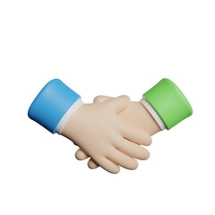 Partnership Deal Agreement 3d Rendering Illustration