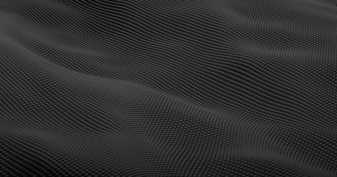 3d render with gray particle wave