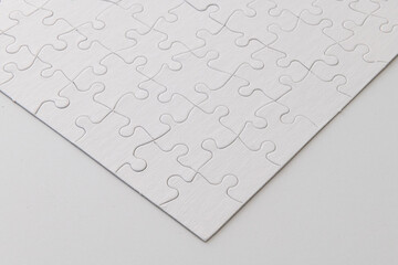 Blank puzzle - studio shot on white