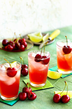 Bing Cherry Presbyterian cocktail drink