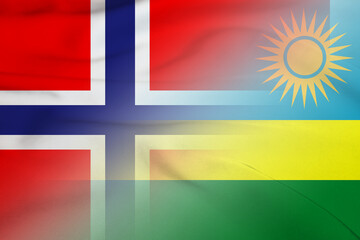 Norway and Rwanda national flag international contract RWA NOR