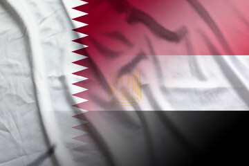 Qatar and Egypt state flag international contract EGY QAT