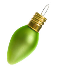 Christmas Ornament shaped like lightbulb.